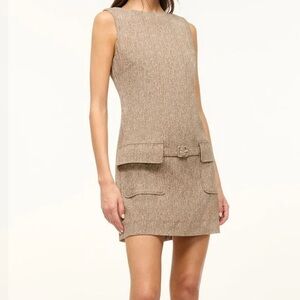 STAUD BEIGE DRESS